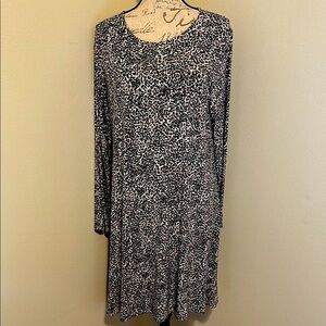 Old Navy Leopard Print Swing Dress Large